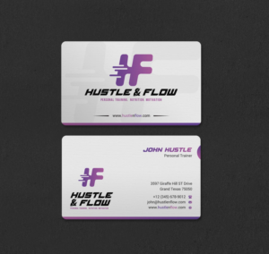 Business Card Design by INDIAN_Ashok for Hustle and Flow Personal Training | Design: #27514380
