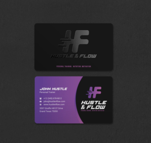 Business Card Design by INDIAN_Ashok for Hustle and Flow Personal Training | Design: #27514382