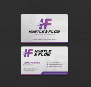 Business Card Design by INDIAN_Ashok for Hustle and Flow Personal Training | Design: #27514383