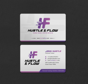Business Card Design by INDIAN_Ashok for Hustle and Flow Personal Training | Design: #27514385