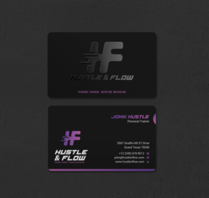 Business Card Design by INDIAN_Ashok for Hustle and Flow Personal Training | Design: #27514386