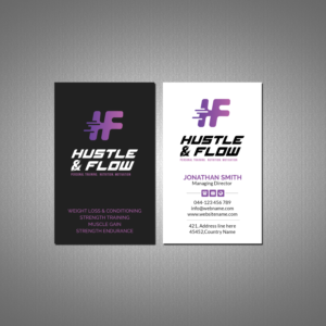 Business Card Design by Creations Box 2015 for Hustle and Flow Personal Training | Design: #27517677