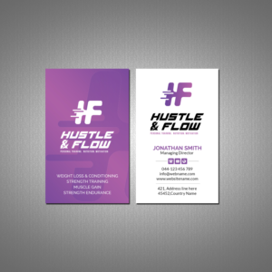 Business Card Design by Creations Box 2015 for Hustle and Flow Personal Training | Design: #27517681
