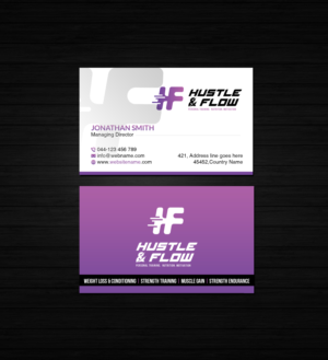 Business Card Design by Creations Box 2015 for Hustle and Flow Personal Training | Design: #27517687