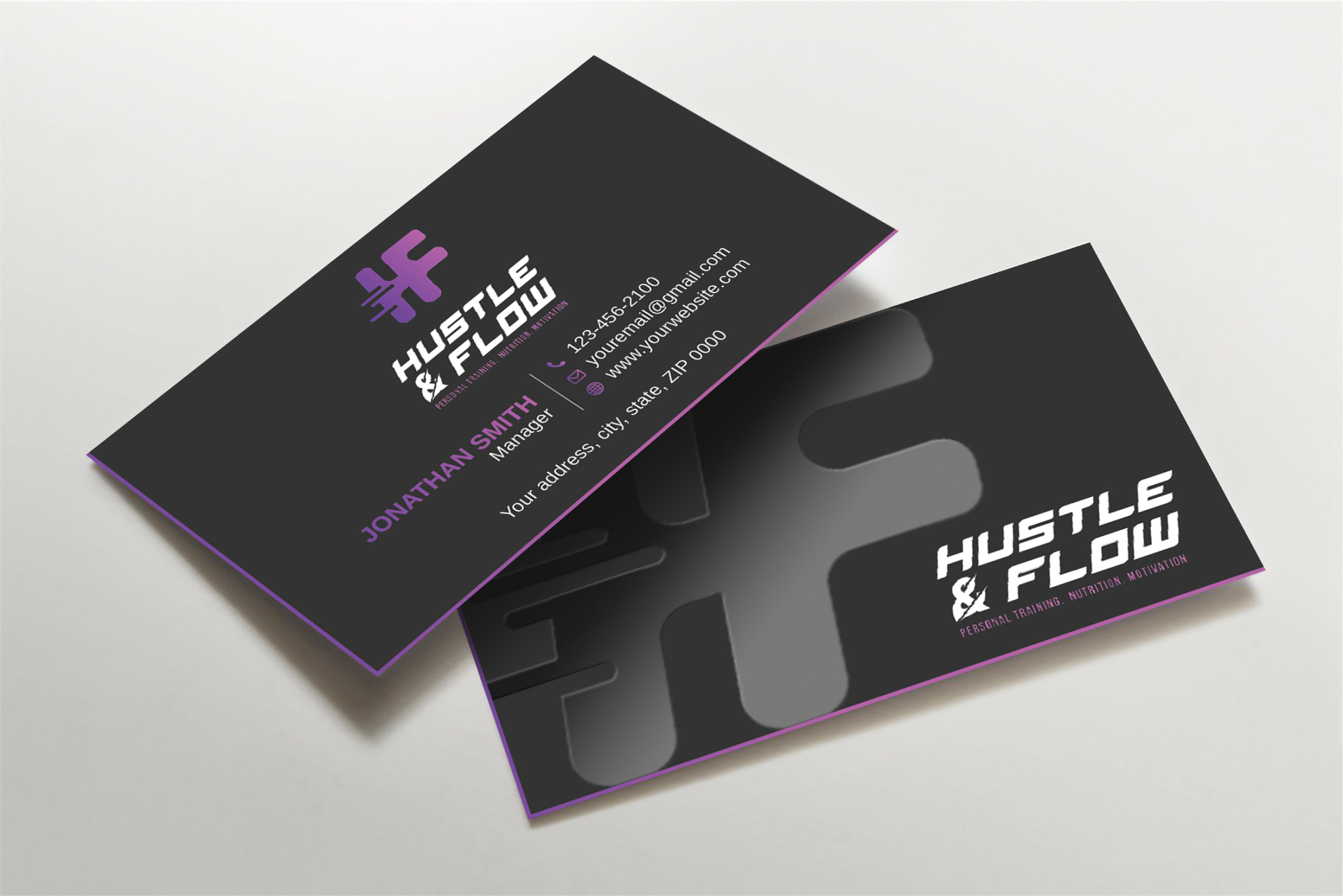 Business Card Design by Imagine design000 for Hustle and Flow Personal Training | Design #27511183
