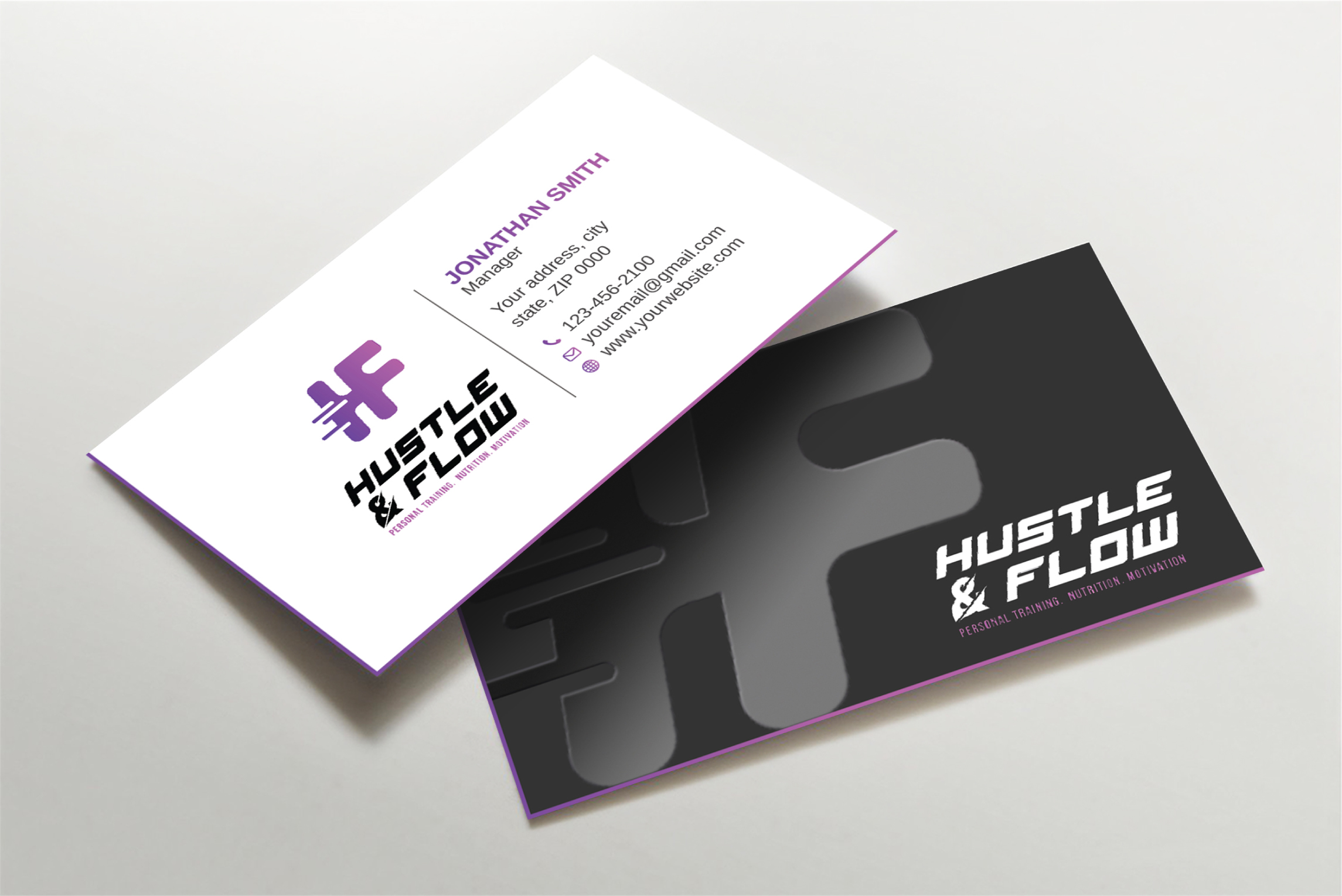Business Card Design by Imagine design000 for Hustle and Flow Personal Training | Design #27511186