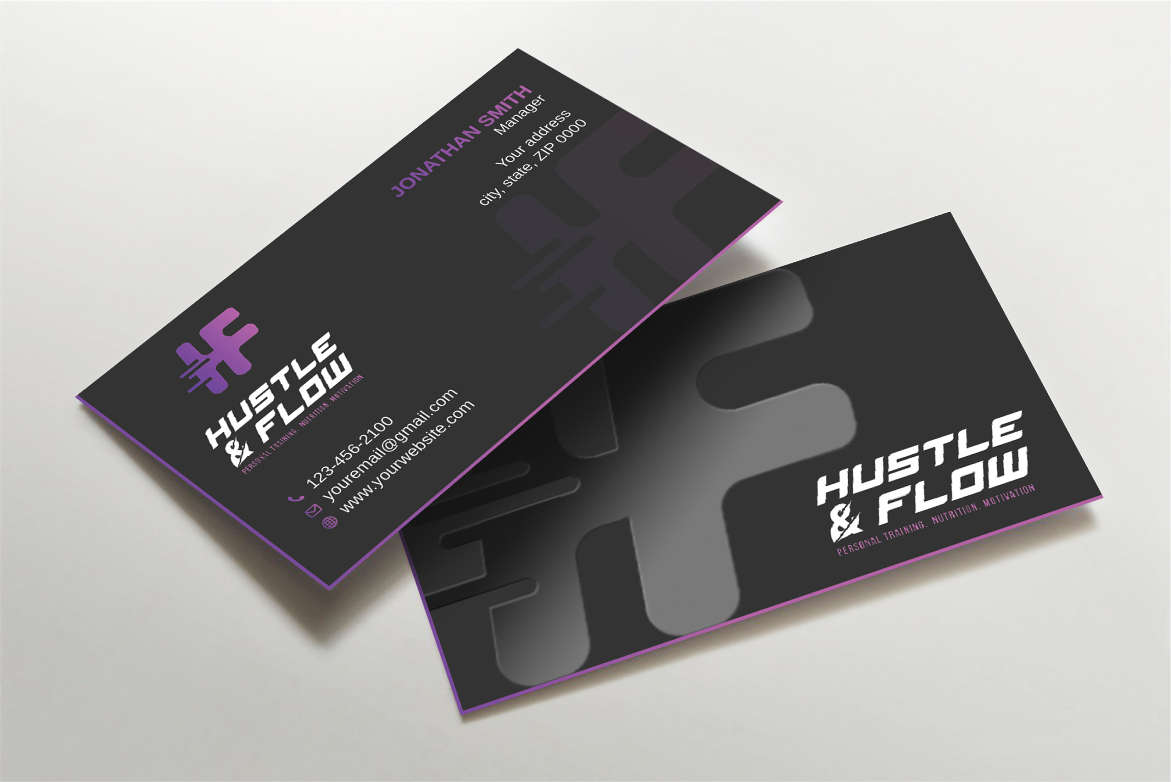 Visitenkarten-Design von Imagine design000 für Hustle and Flow Personal Training | Design #27511247