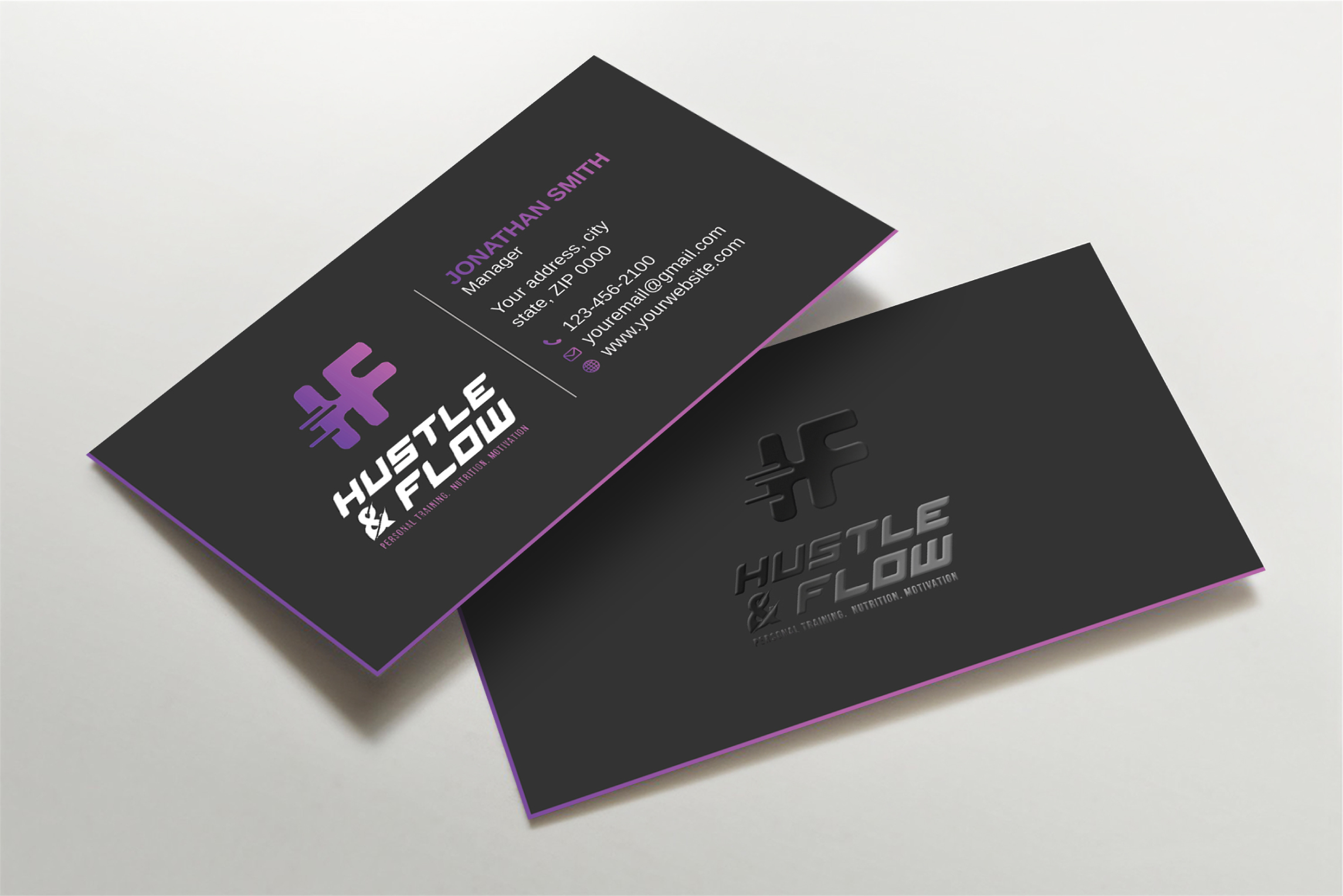 Business Card Design by Imagine design000 for Hustle and Flow Personal Training | Design #27511273