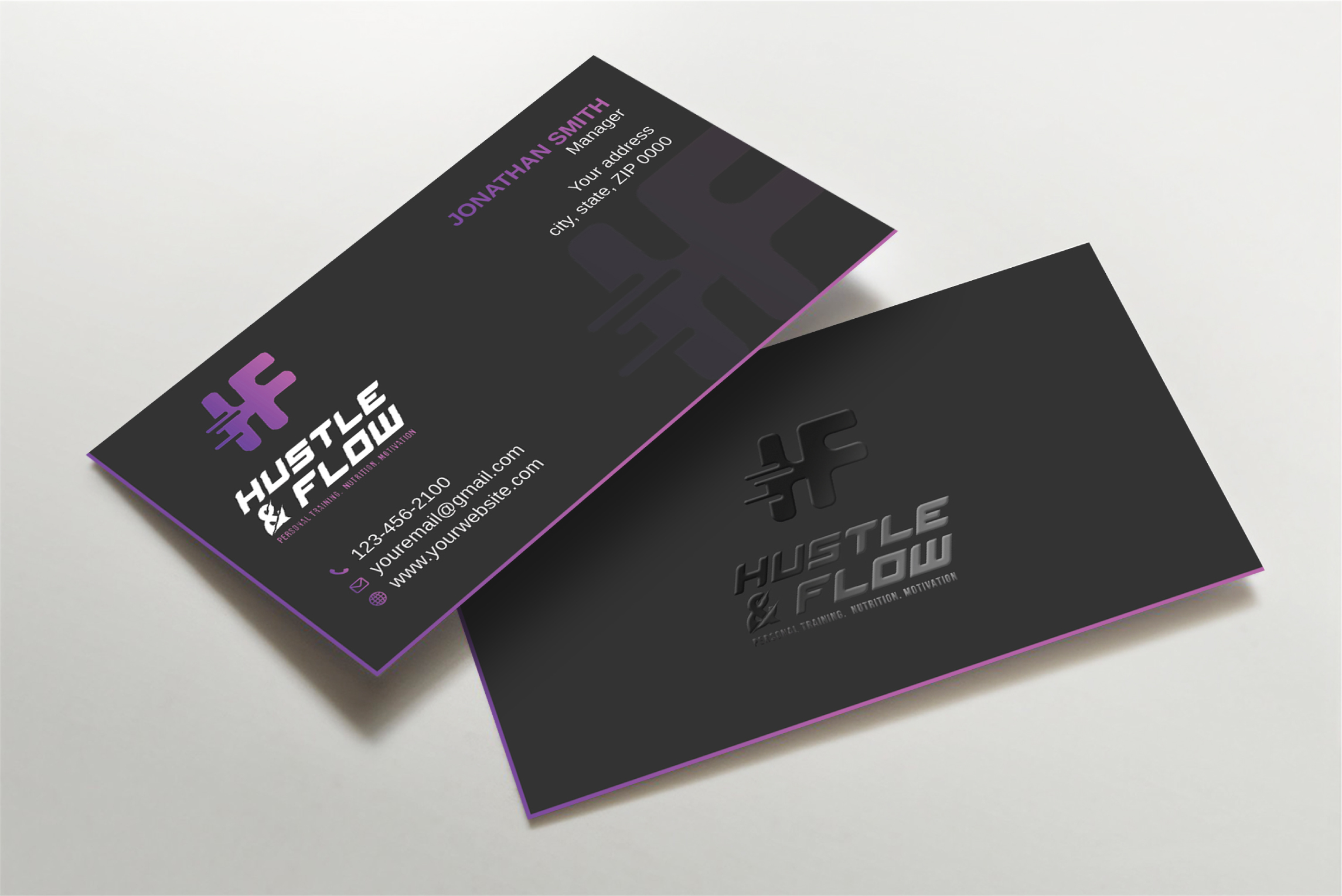 Business Card Design by Imagine design000 for Hustle and Flow Personal Training | Design #27511287