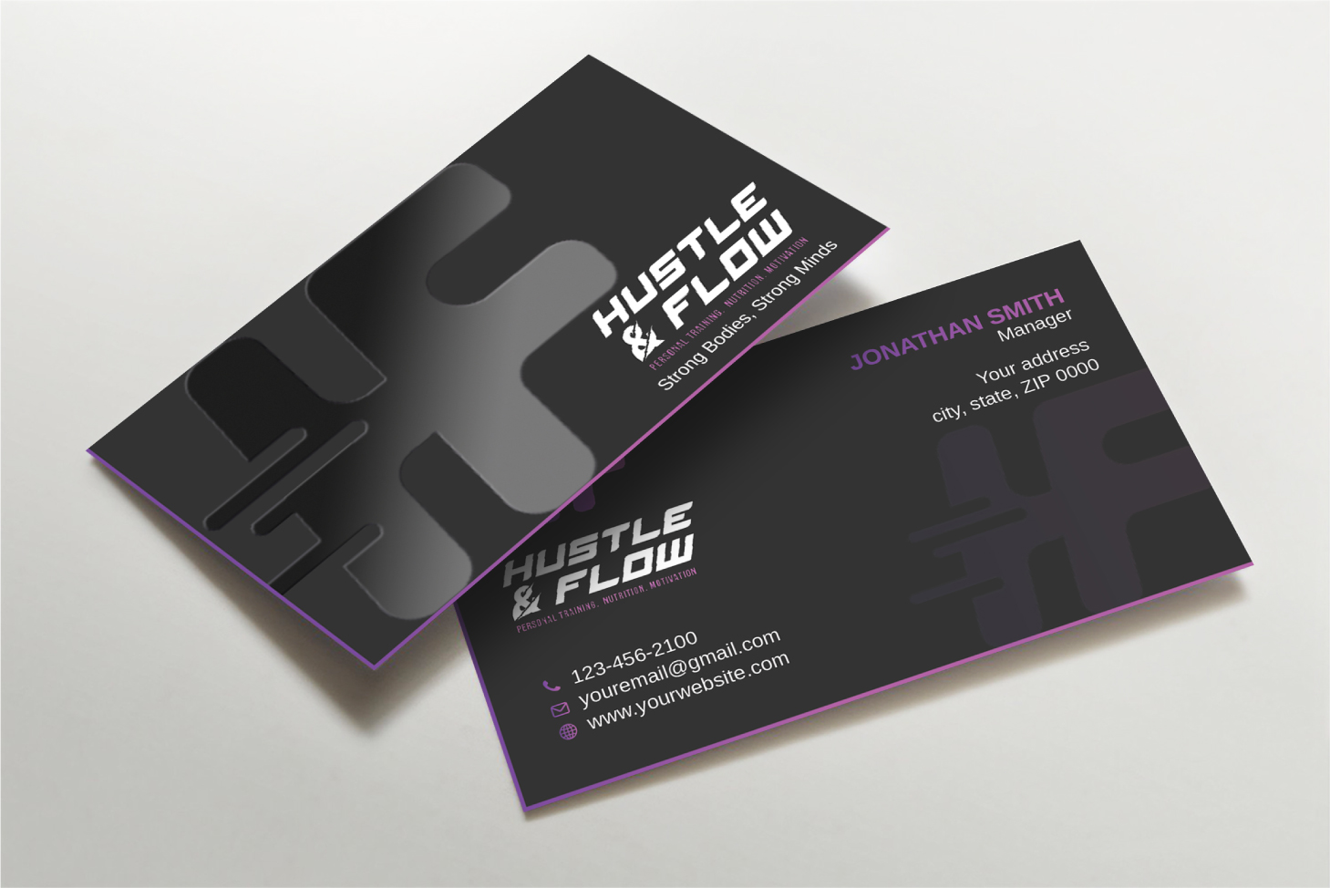 Business Card Design by Imagine design000 for Hustle and Flow Personal Training | Design #27515776