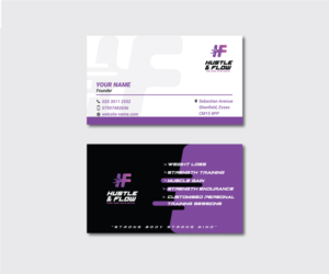 Business Card Design by Graphic_Dune for Hustle and Flow Personal Training | Design: #27514404
