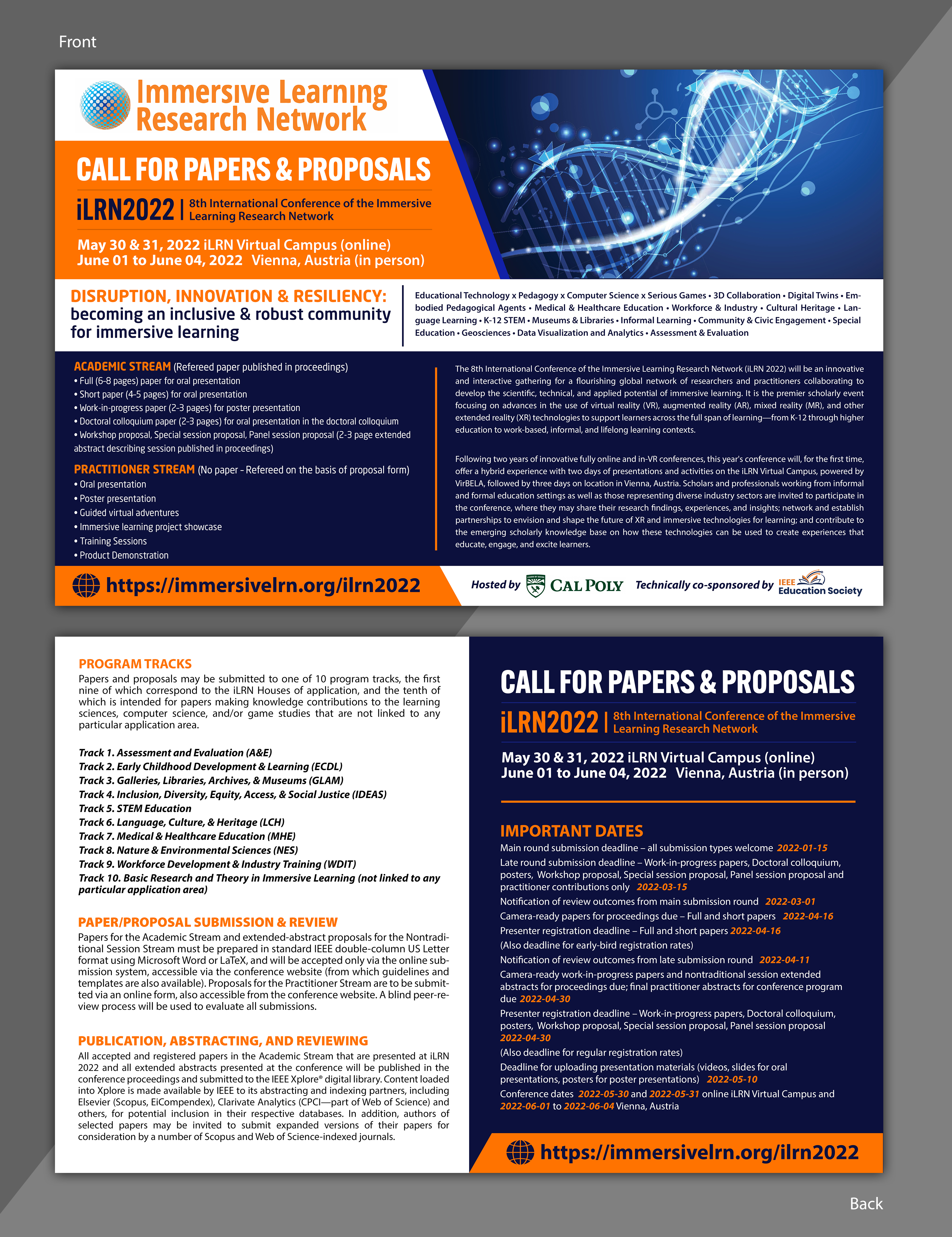 Design de Flyer par Feeling Happy pour Immersive Learning Research Network | Design #27519683