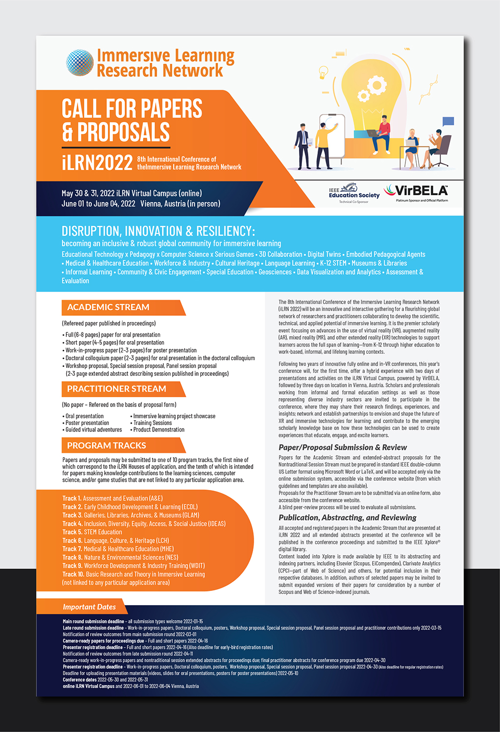 Flyer Design by Deziners Zone for Immersive Learning Research Network | Design #27524844