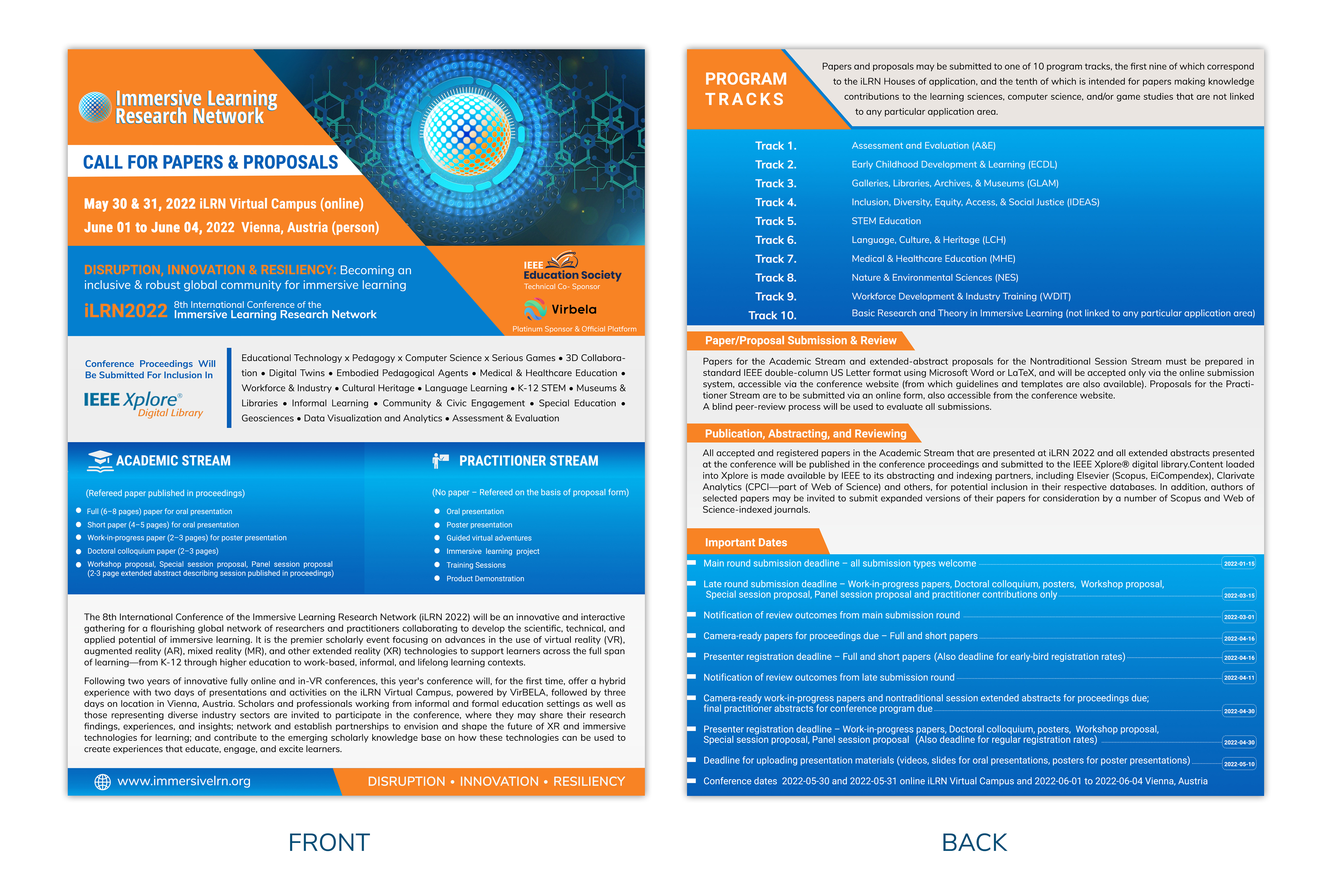 Flyer Design by SAI DESIGNS for Immersive Learning Research Network | Design #27522871