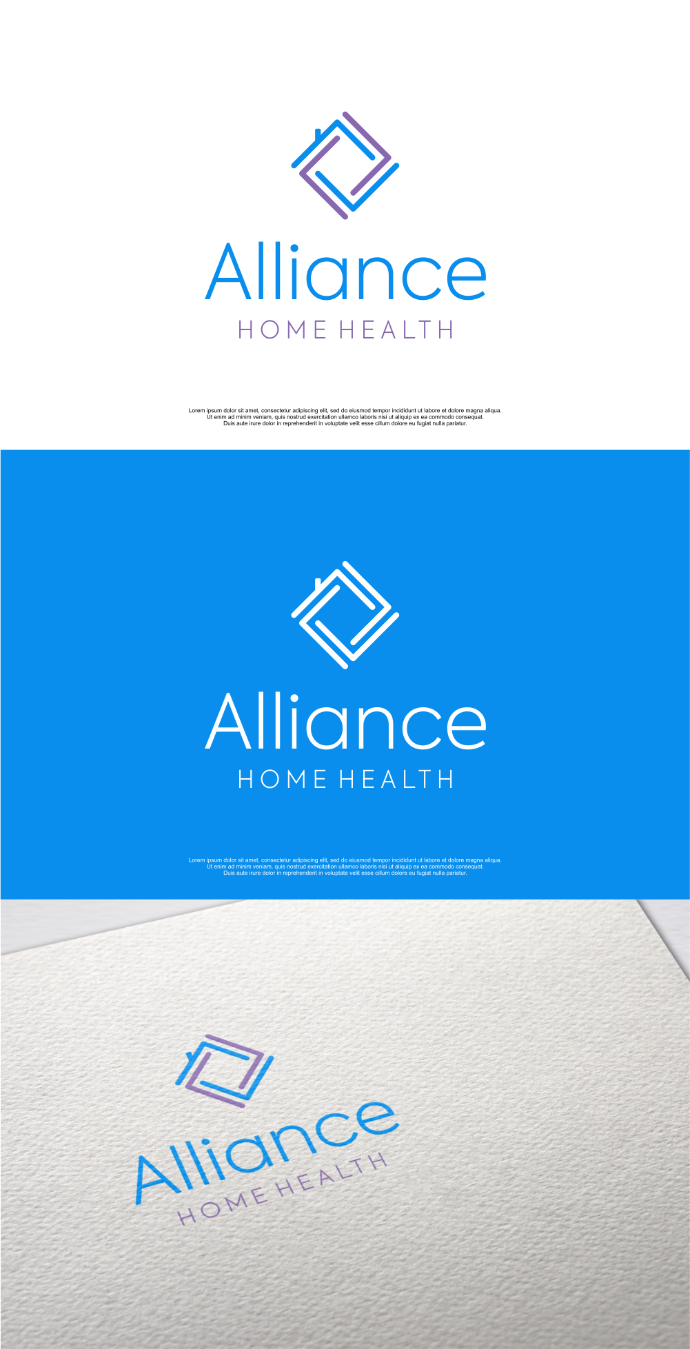 Logo Design by MASH Std for Alliance Home Health, Inc. | Design #27513366