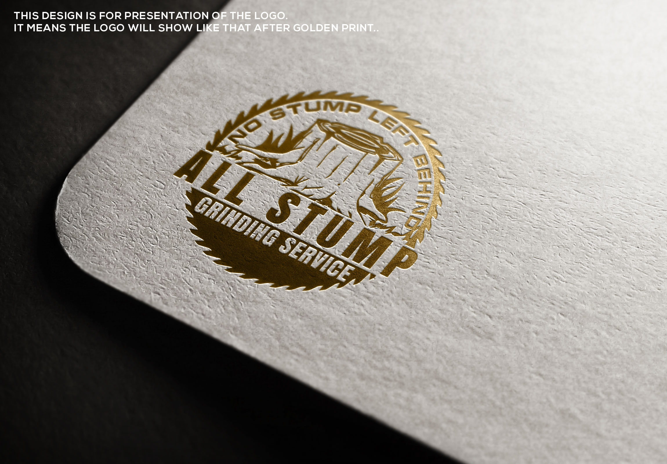 Logo Design by Miller.. for All Stump Grinding Service | Design: #27551028