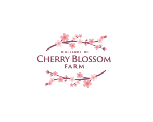 Cherry Blossom Farm (primary logo)with additional phrase (secondary logo) Highlands, NC (for hats, t-shirts, etc) | Design de Logo par Birdcage