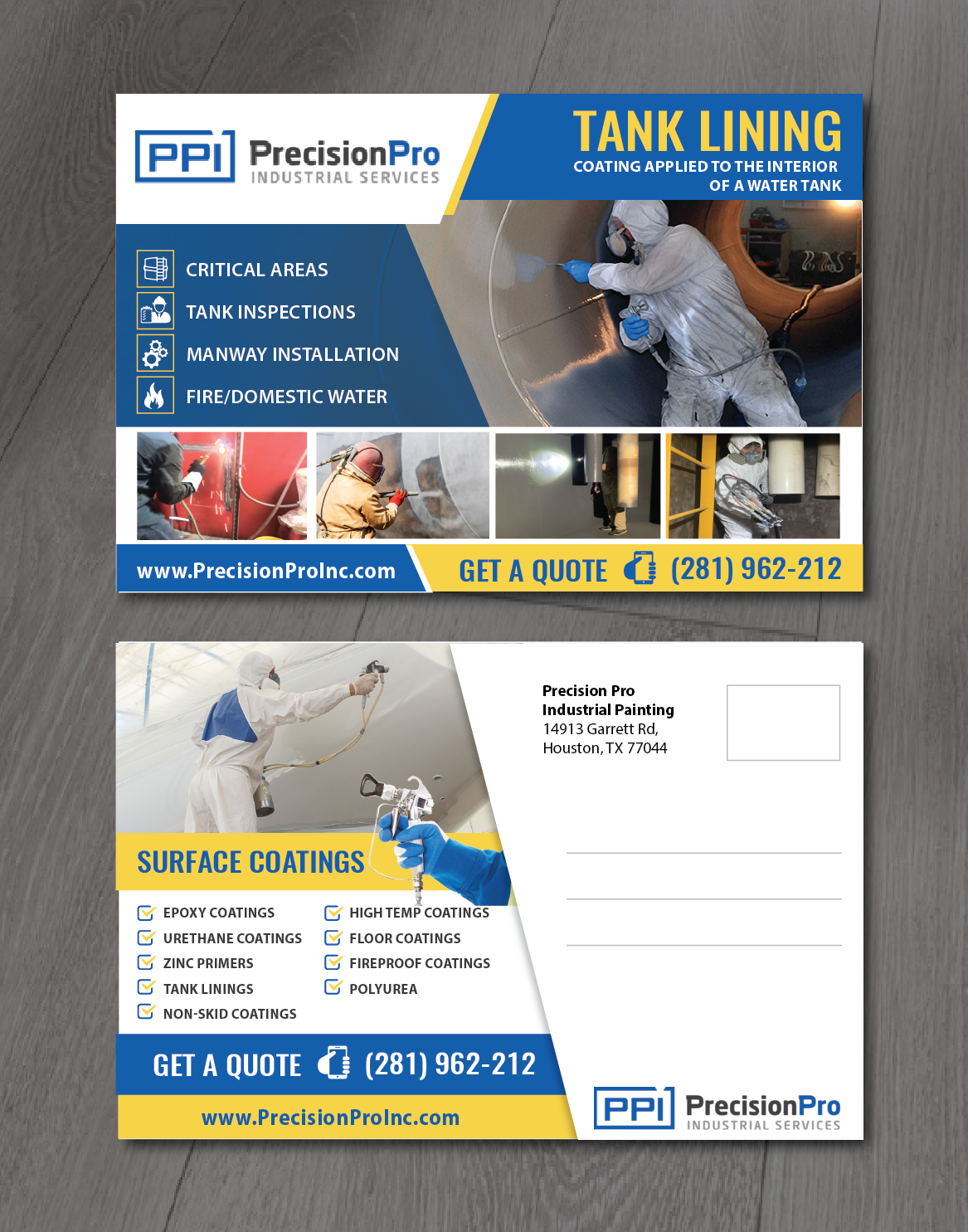 Postcard Design by alex989 for Precision Pro Inc | Design #27544244