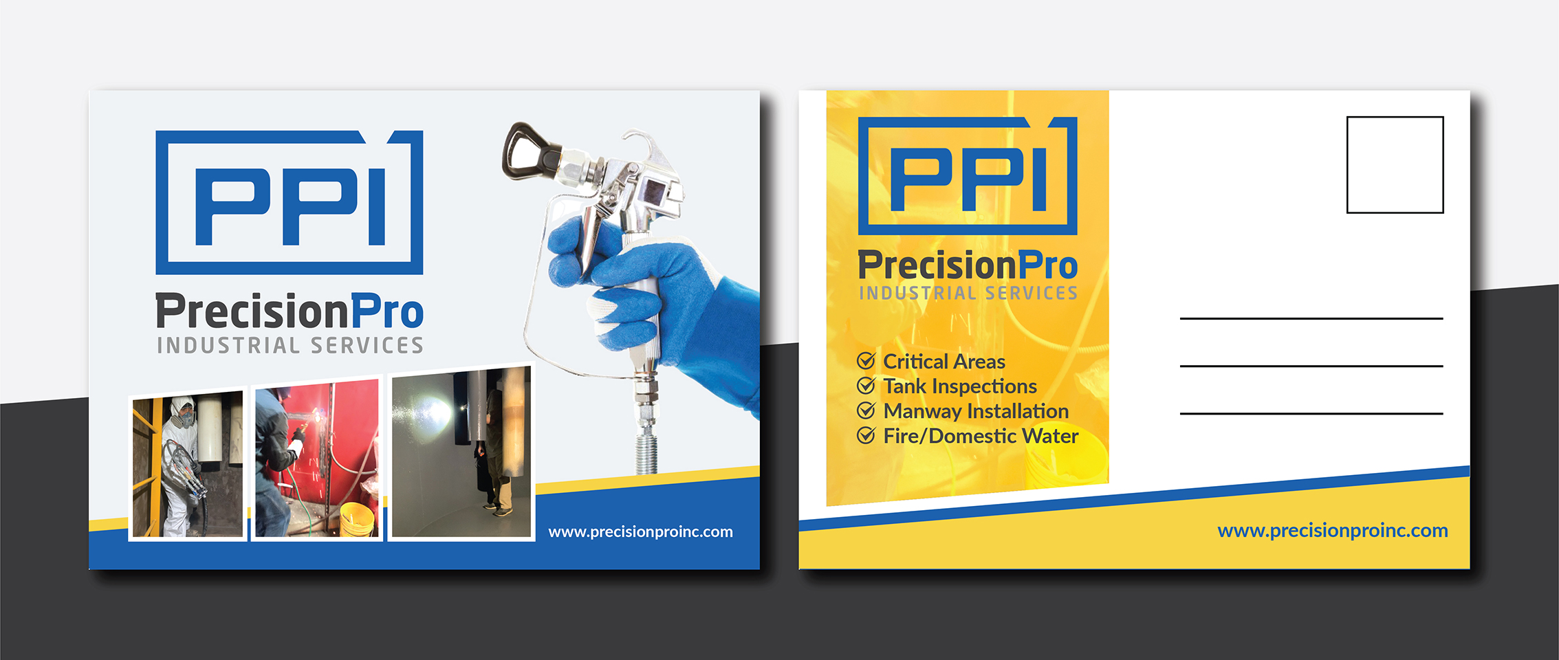 Postcard Design by Deziners Zone for Precision Pro Inc | Design #27533599