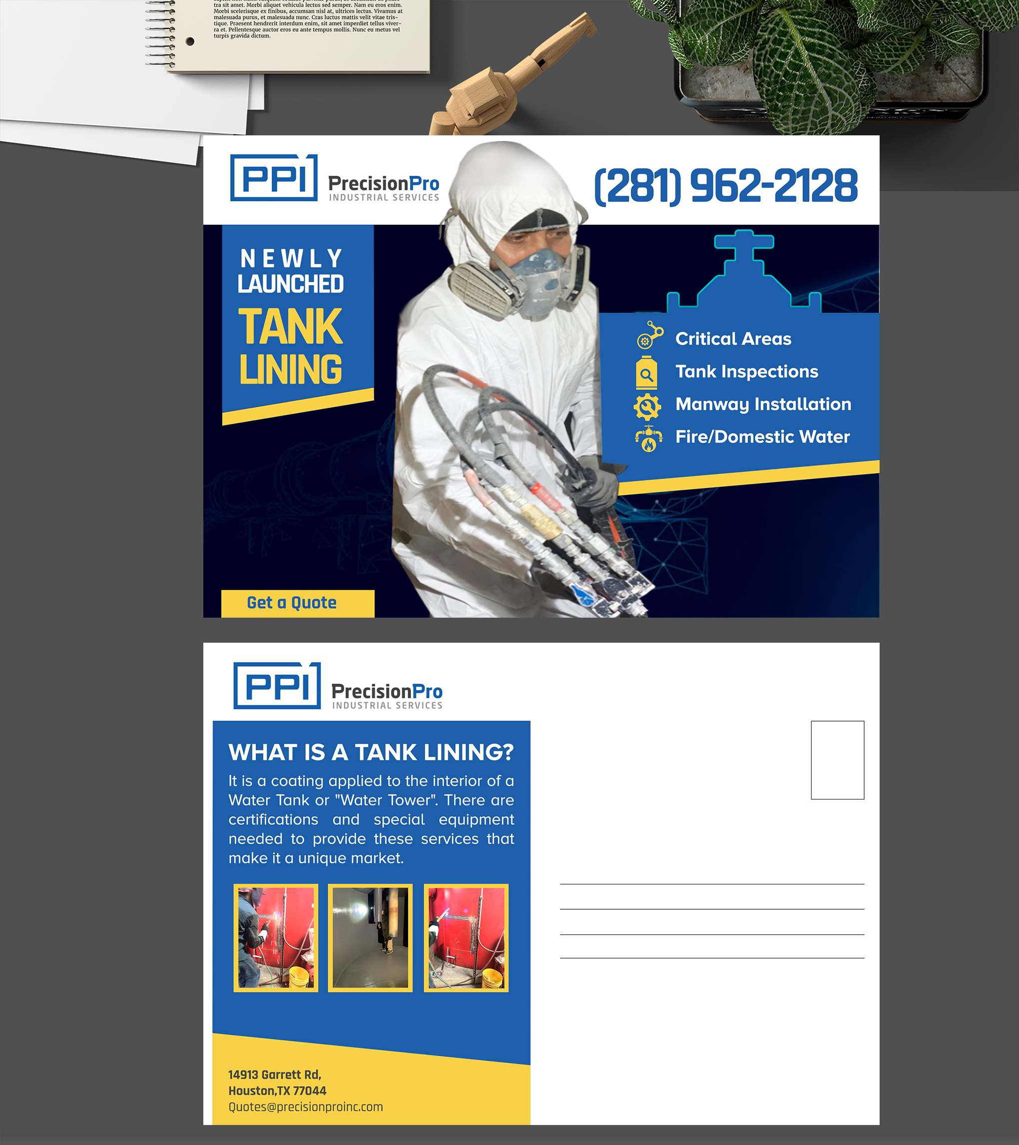 Postcard Design by SAI DESIGNS for Precision Pro Inc | Design #27543919