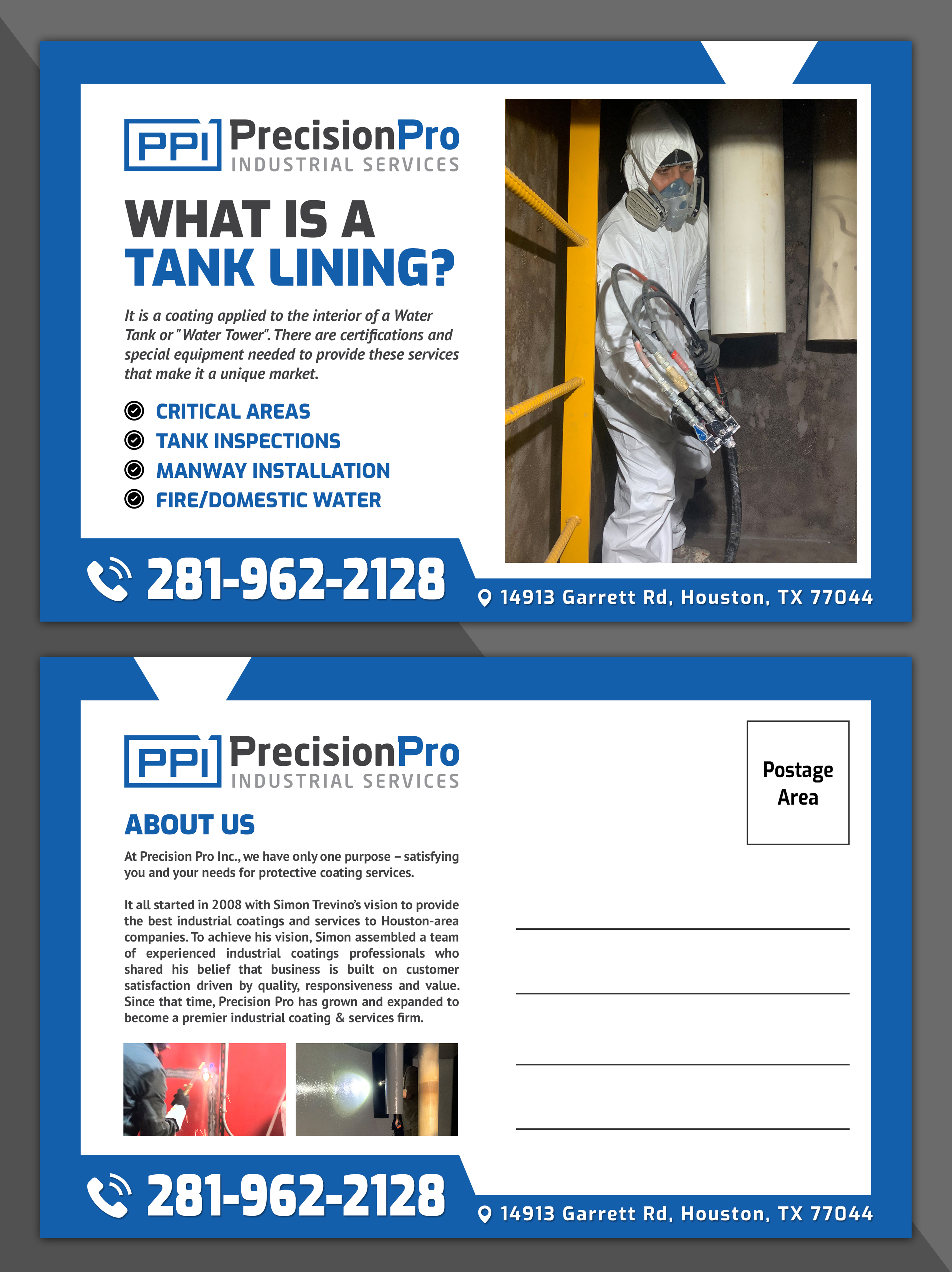 Postcard Design by SAI DESIGNS for Precision Pro Inc | Design #27549101