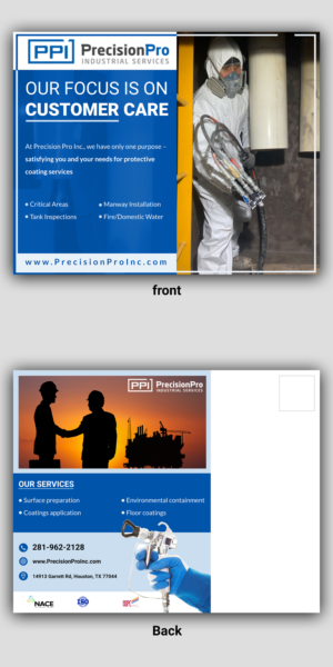 Postcard Design by imaginativenessstar_girl for Precision Pro Inc | Design #27555511