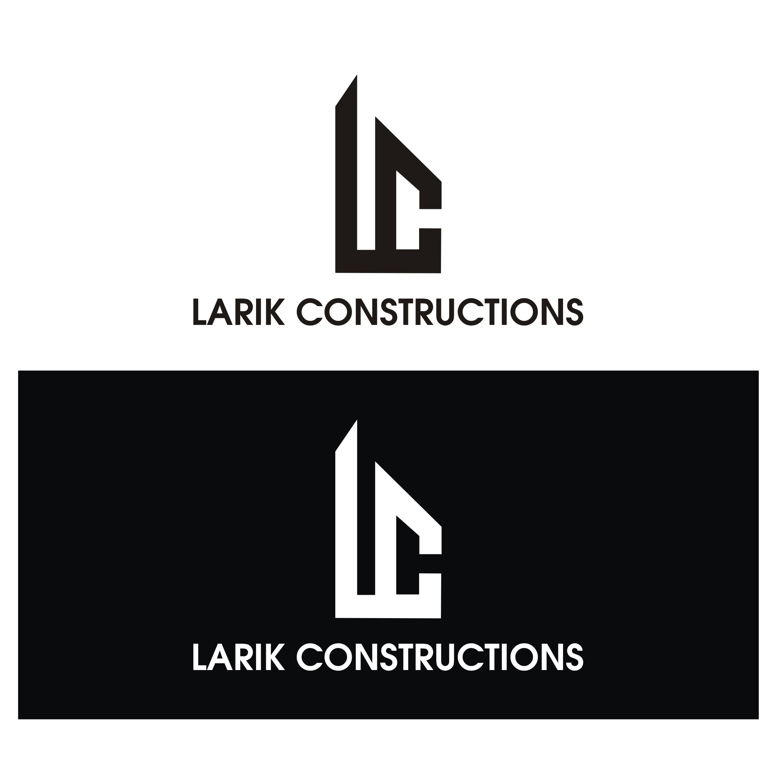 Logo-Design von sharafatali3333 für Larik Constructions | Design #27533853