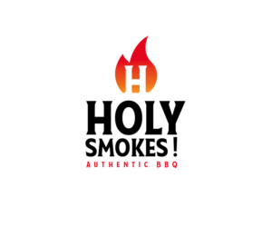 Logo Design by Andrés Sebastián for Holy Smokes! Authentic BBQ | Design: #27538228