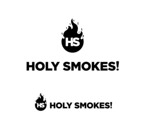 Logo Design by lionx for Holy Smokes! Authentic BBQ | Design: #27535021