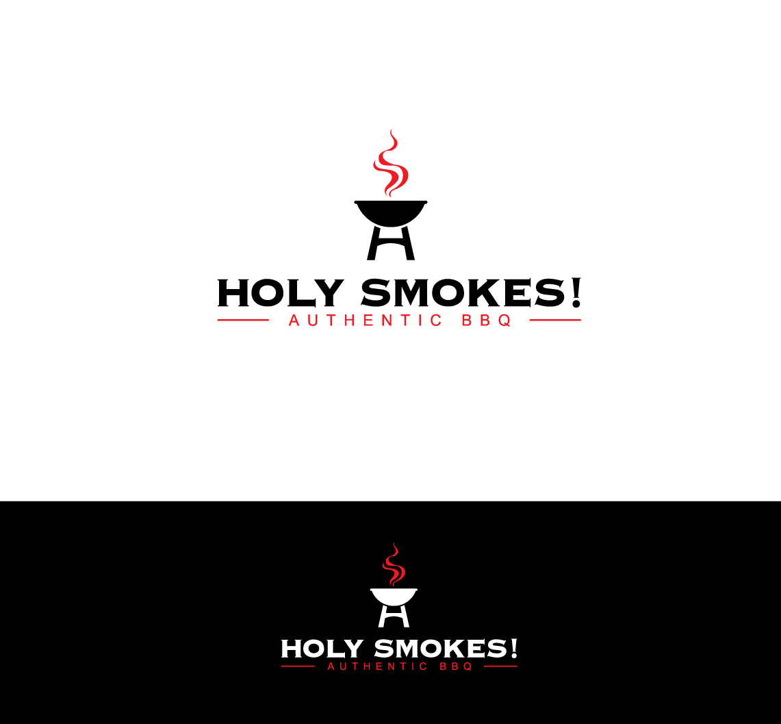 Logo Design by arcoalex for Holy Smokes! Authentic BBQ | Design #27536814