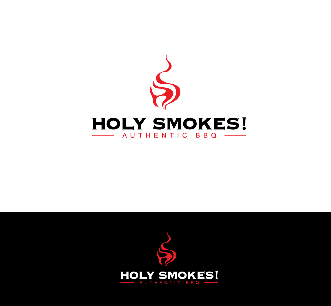 Logo Design by arcoalex for Holy Smokes! Authentic BBQ | Design #27536815