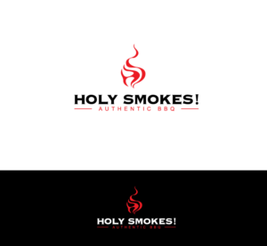 Logo Design by arcoalex for Holy Smokes! Authentic BBQ | Design: #27536815