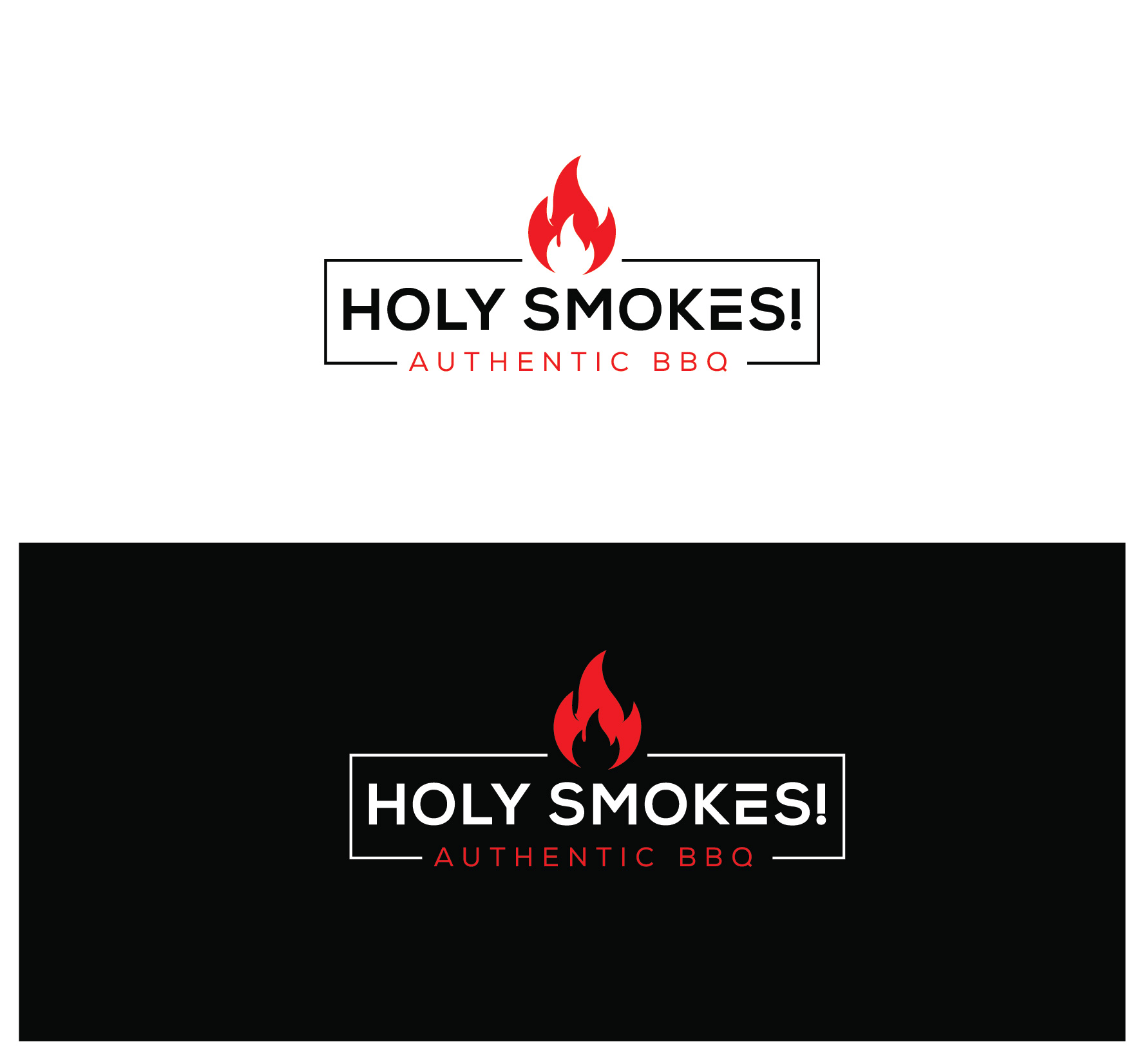 Logo Design by angelonyamu for Holy Smokes! Authentic BBQ | Design #27601950
