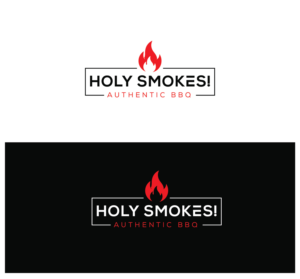 Logo Design by angelonyamu for Holy Smokes! Authentic BBQ | Design: #27601950