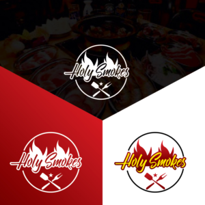 Logo Design by Deziners Zone for Holy Smokes! Authentic BBQ | Design: #27524809