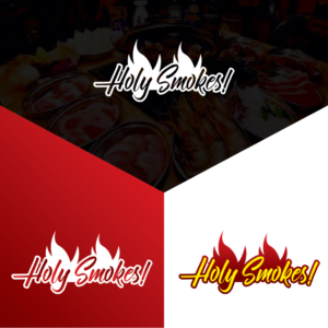 Logo Design by Deziners Zone for Holy Smokes! Authentic BBQ | Design: #27537323