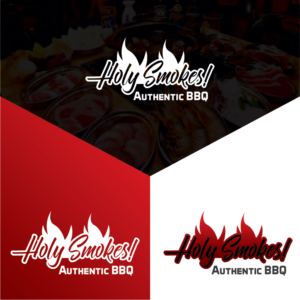Logo Design by Deziners Zone for Holy Smokes! Authentic BBQ | Design: #27537324