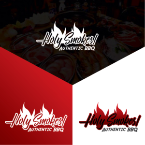 Logo Design by Deziners Zone for Holy Smokes! Authentic BBQ | Design: #27537325