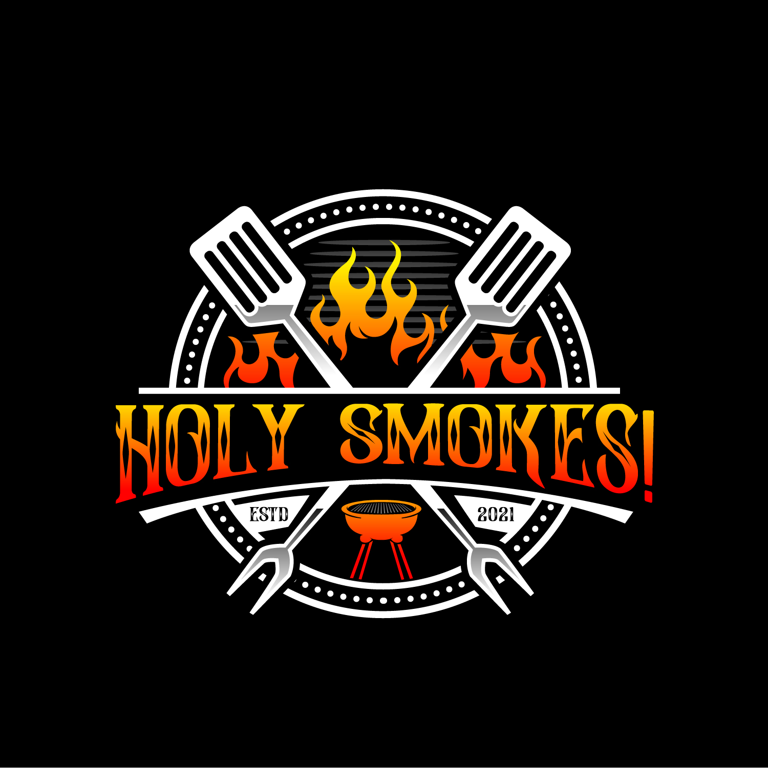 Logo Design by Dream Logo Design for Holy Smokes! Authentic BBQ | Design #27523433
