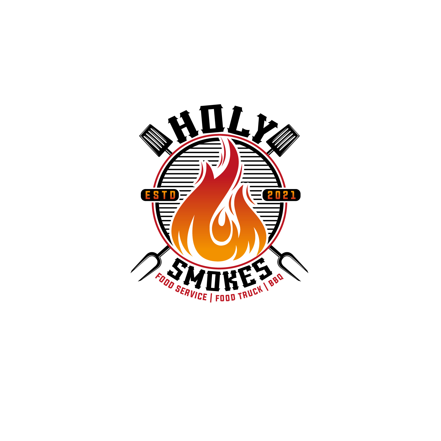 Design de Logo par Dream Logo Design pour Holy Smokes! Authentic BBQ | Design #27523435