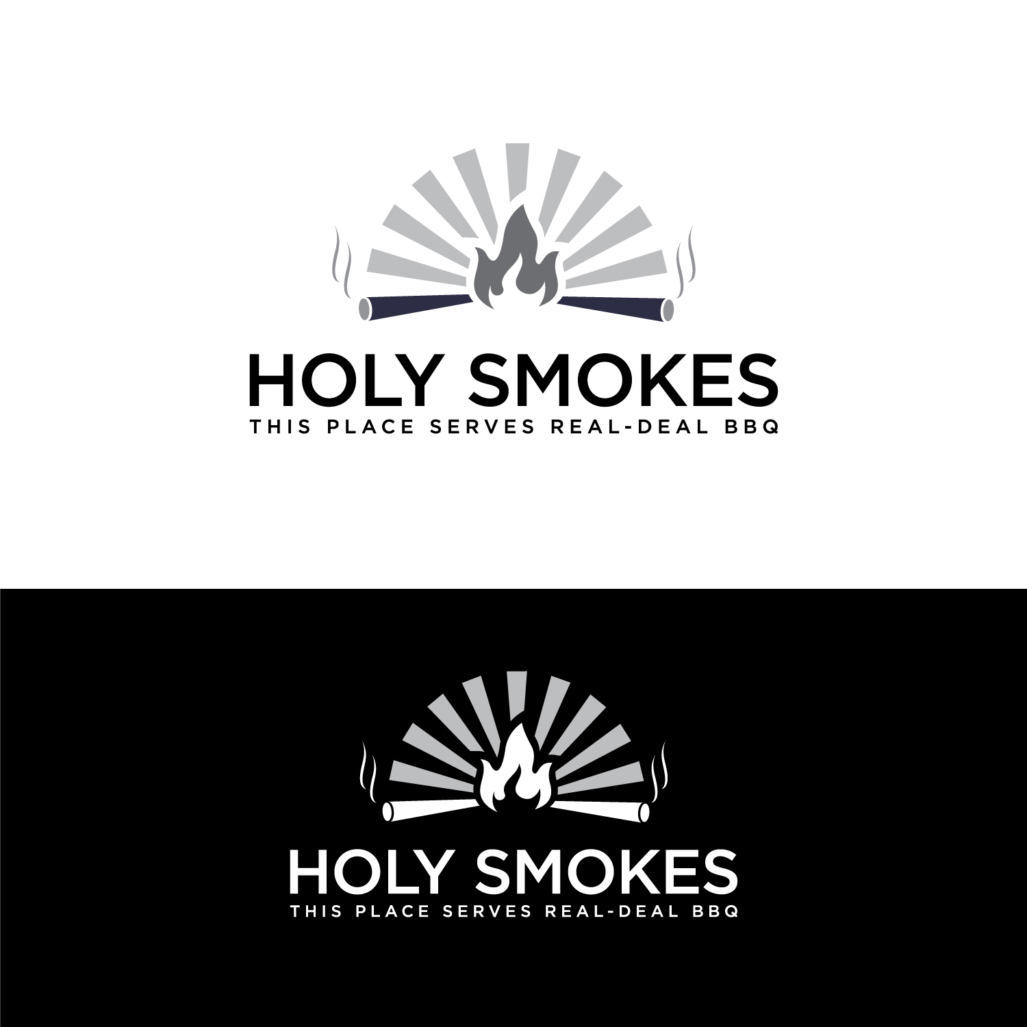 Logo Design by LAXMI DESIGNHUB for Holy Smokes! Authentic BBQ | Design #27526543