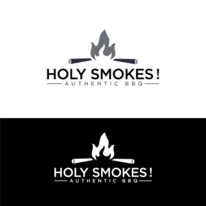 Logo Design by LAXMI DESIGNHUB for Holy Smokes! Authentic BBQ | Design: #27537275