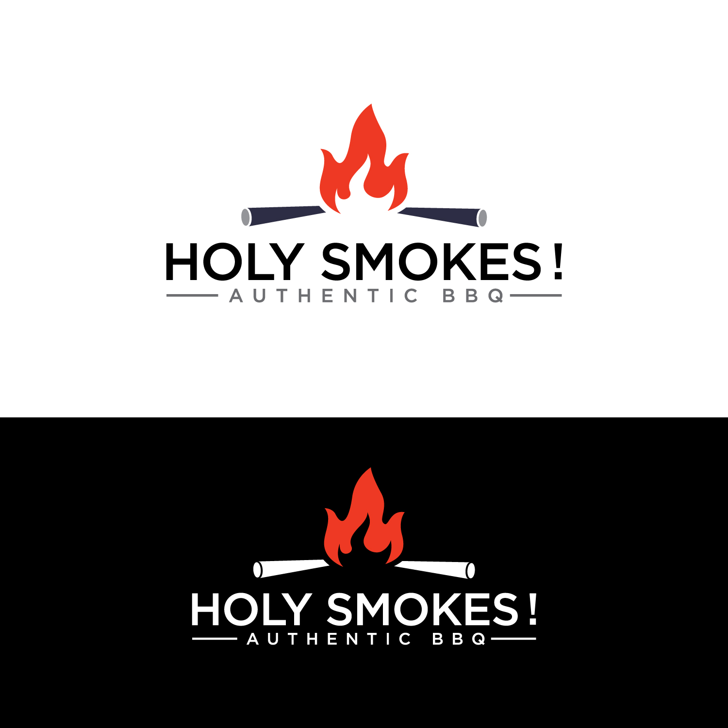 Logo Design by LAXMI DESIGNHUB for Holy Smokes! Authentic BBQ | Design #27543924