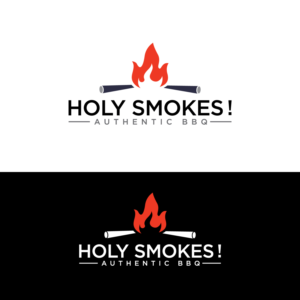 Logo Design by LAXMI DESIGNHUB for Holy Smokes! Authentic BBQ | Design: #27543924
