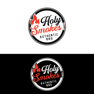 Logo Design by LAXMI DESIGNHUB for Holy Smokes! Authentic BBQ | Design: #27596624
