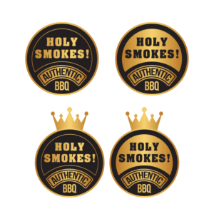 Logo Design by hijordanvn77 for Holy Smokes! Authentic BBQ | Design: #27528797