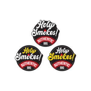 Logo Design by hijordanvn77 for Holy Smokes! Authentic BBQ | Design: #27535386