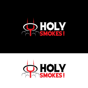 Logo Design by brand maker for Holy Smokes! Authentic BBQ | Design: #27522374