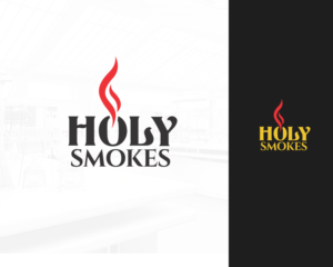 Logo Design by Djamdesign for Holy Smokes! Authentic BBQ | Design: #27535804