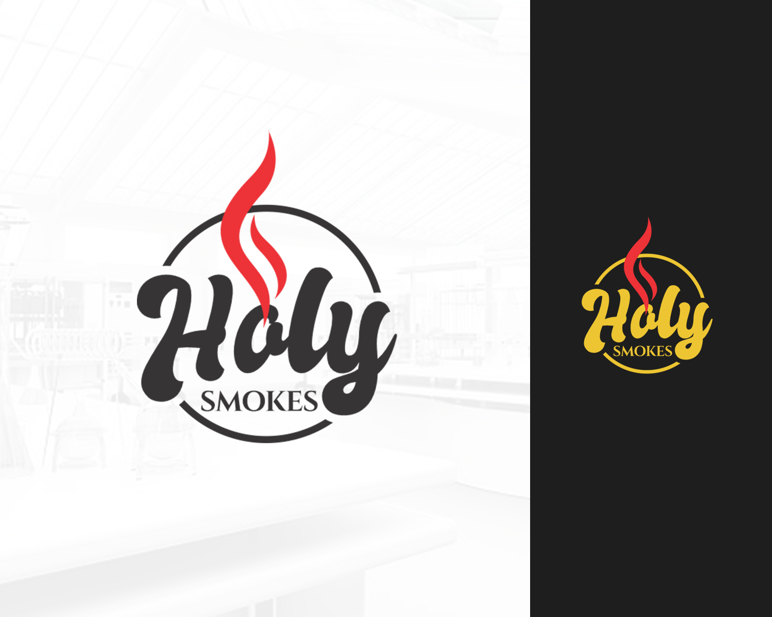 Logo Design by Djamdesign for Holy Smokes! Authentic BBQ | Design #27535805